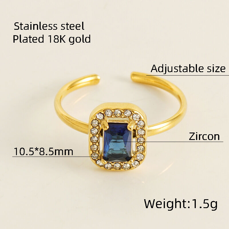 592 - Square Ring [Blue Diamond] Picture14