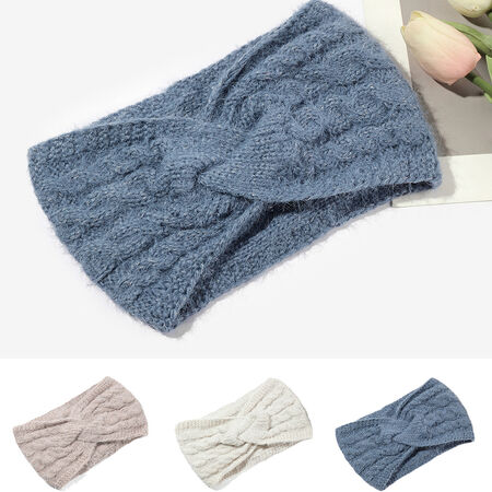 1 Piece Simple Knitted Texture Knot Wool Women's Hair Bands