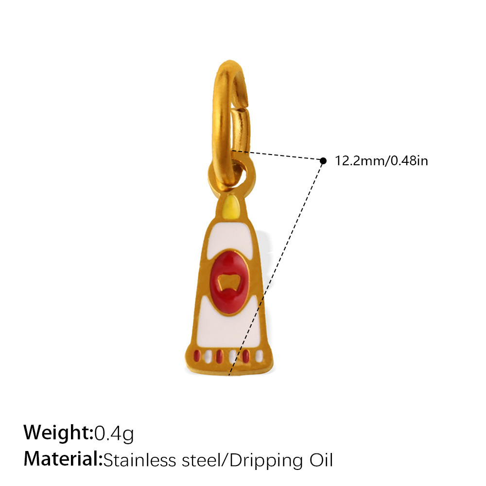 Yummy Food Stainless Steel Gold Color Waterproof&Anti-Tarnish Women's Pendants Picture2