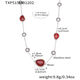 Txp515 - Red Resin Steel Necklace 47.5+5Cm Picture8