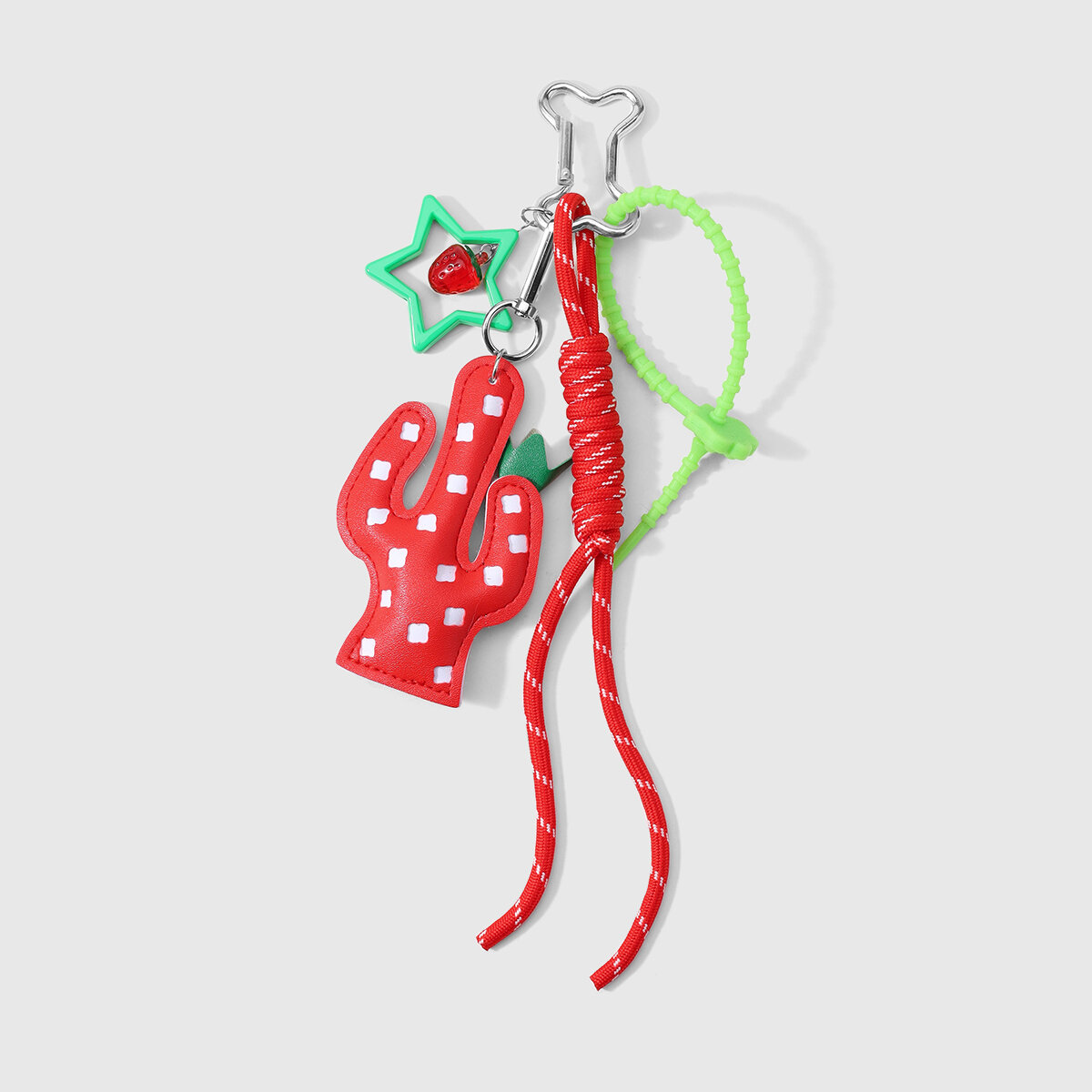 Red Cactus Leather Women's Bag Charms
