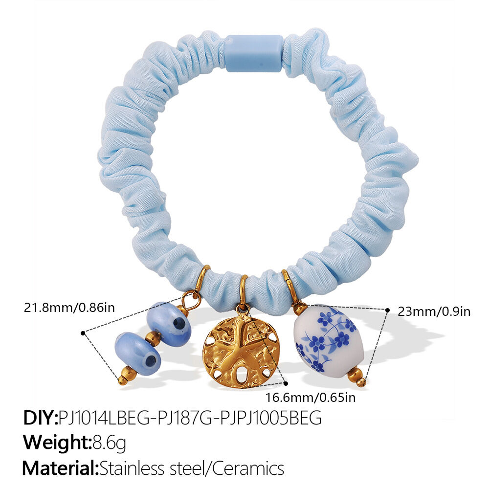Colorful Bow Knot Stainless Steel Gold Color Shell Waterproof&Anti-tarnish Women's Scrunchies Picture2