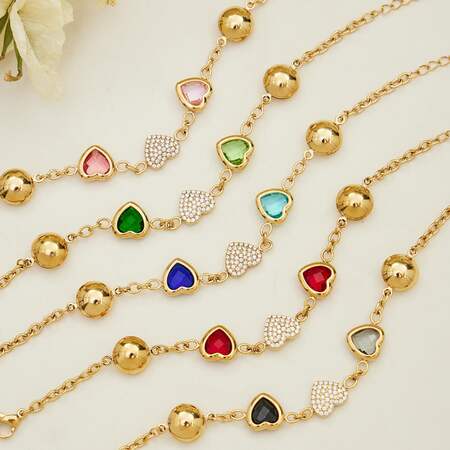 1 pezzo di collana con ciondolo da donna in acrilico color oro impermeabile in acciaio inossidabile dalla forma classica irregolare