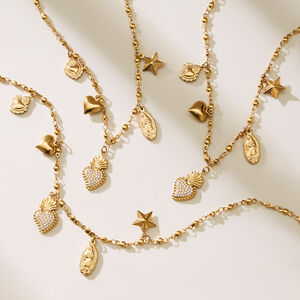 1 Piece Romantic Heart Bow Knot Stainless Steel Waterproof Zircon Women's Pendant Necklaces h5 Picture2