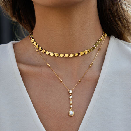 Minimalist Stainless Steel Waterproof&Anti-tarnish Gold Color Women's Chain Necklaces