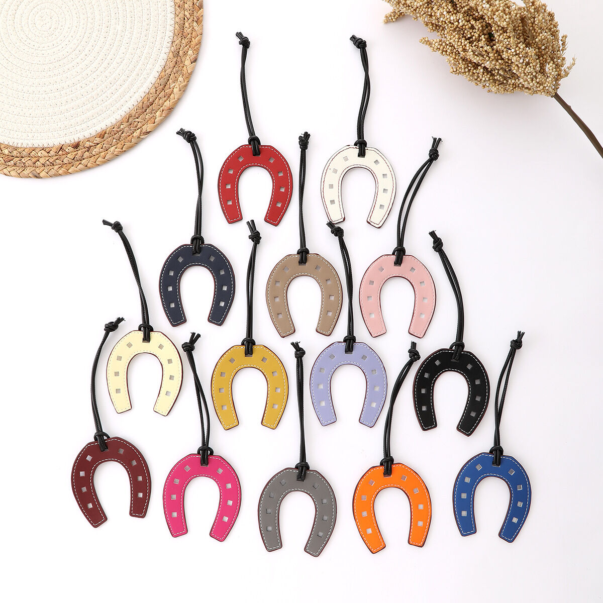 1 Piece Colorful Horseshoe-shaped PU Women's Bag Charms