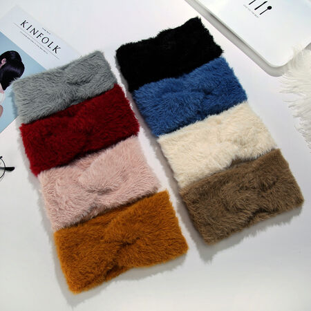 1 Piece Simple Casual Solid Color Furry Women's Hair Bands