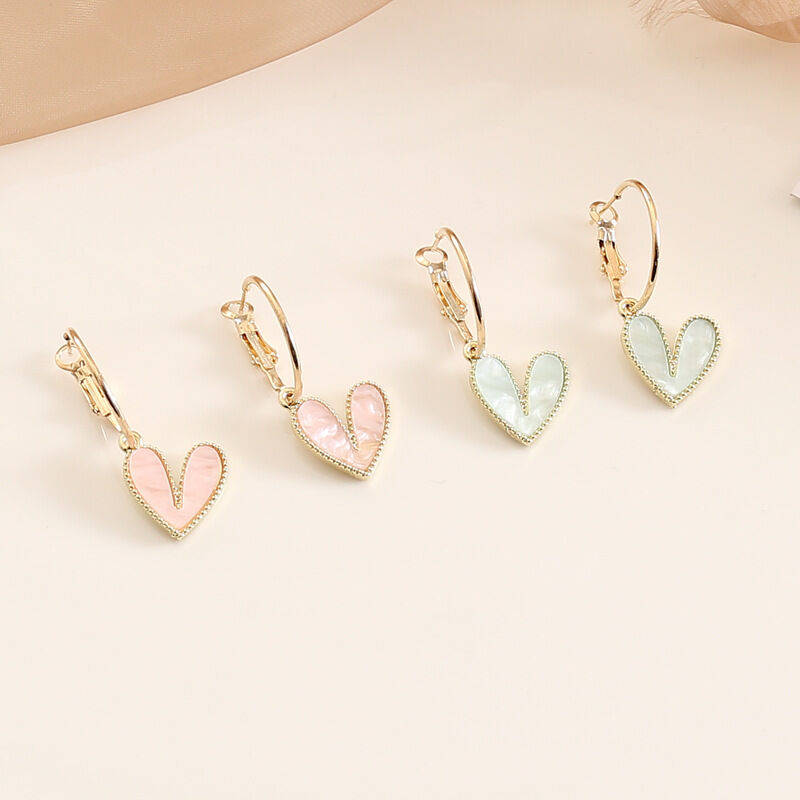 Romantic Series Heart Alloy Women's Drop Earrings h5 Picture3