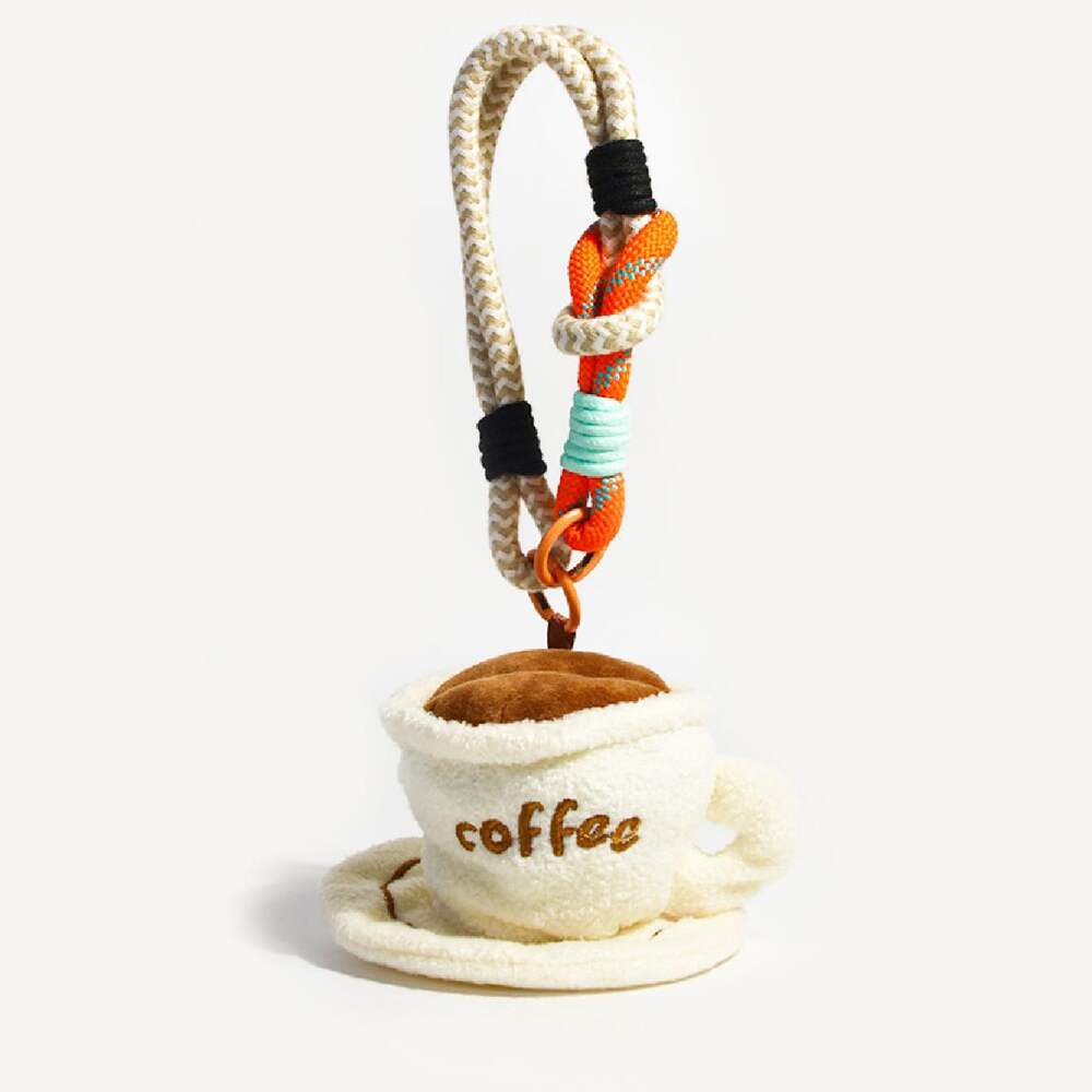 Vivid Fluffy Cake & Milky Tea Fabric Women's Bag charms Picture4