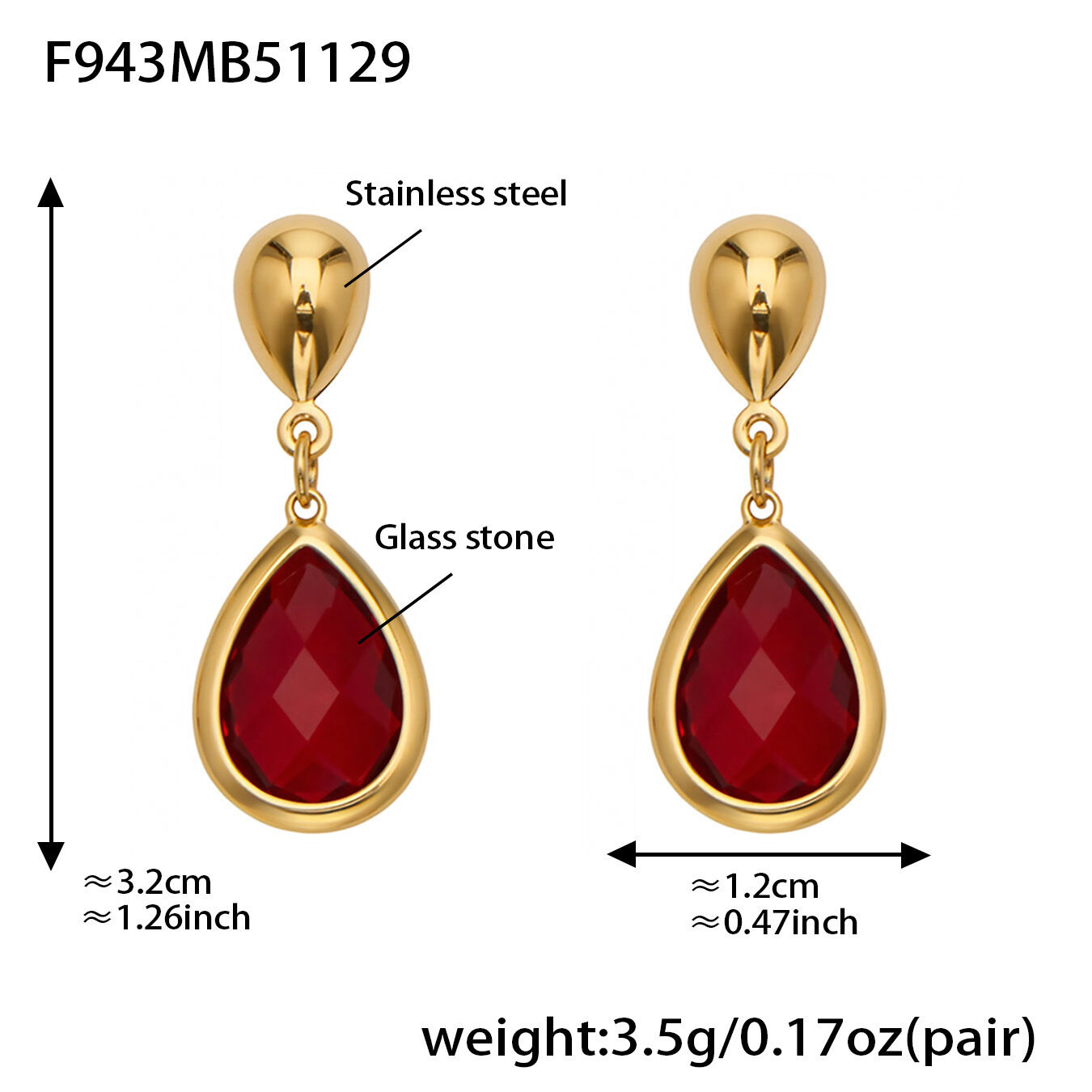 F943 - Red Earrings Picture29