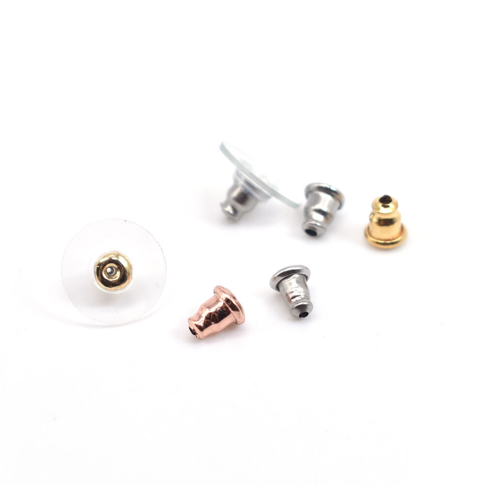 Simple Series Daily Solid Color Stainless Steel Waterproof Jewelry Closures Ear Stopper h5 Picture4