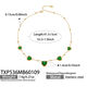 Txp536 - Green Glass Stone Necklace 41.5+5Cm Picture3