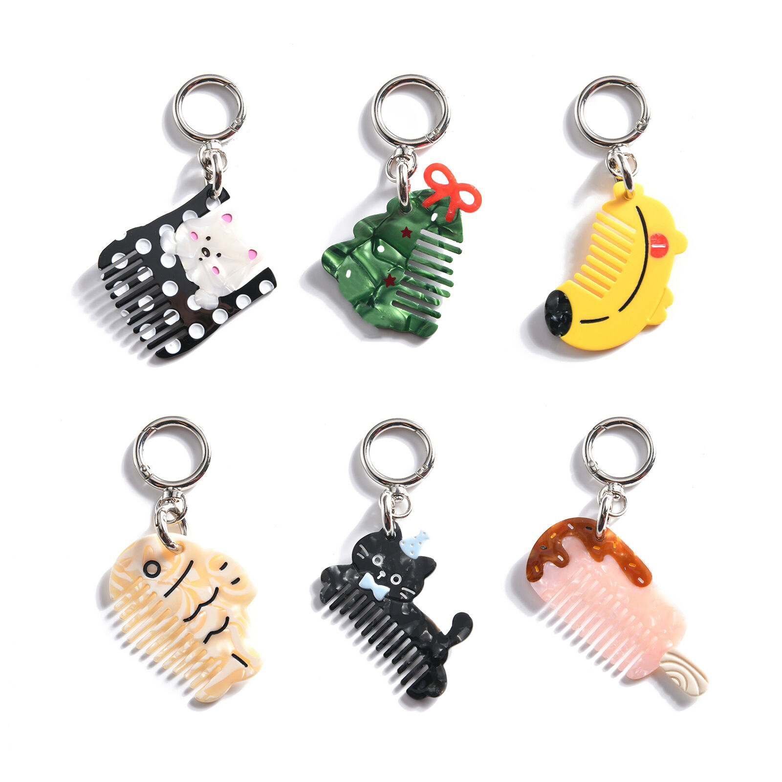 Romantic Plant Acetate Women's Bag Charms