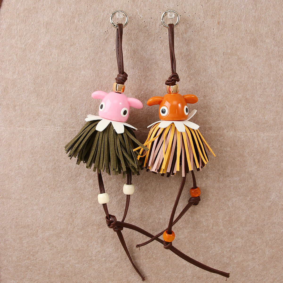Luxurious Series Retro Cartoon Tassel PU Women's Bag Charms Picture2