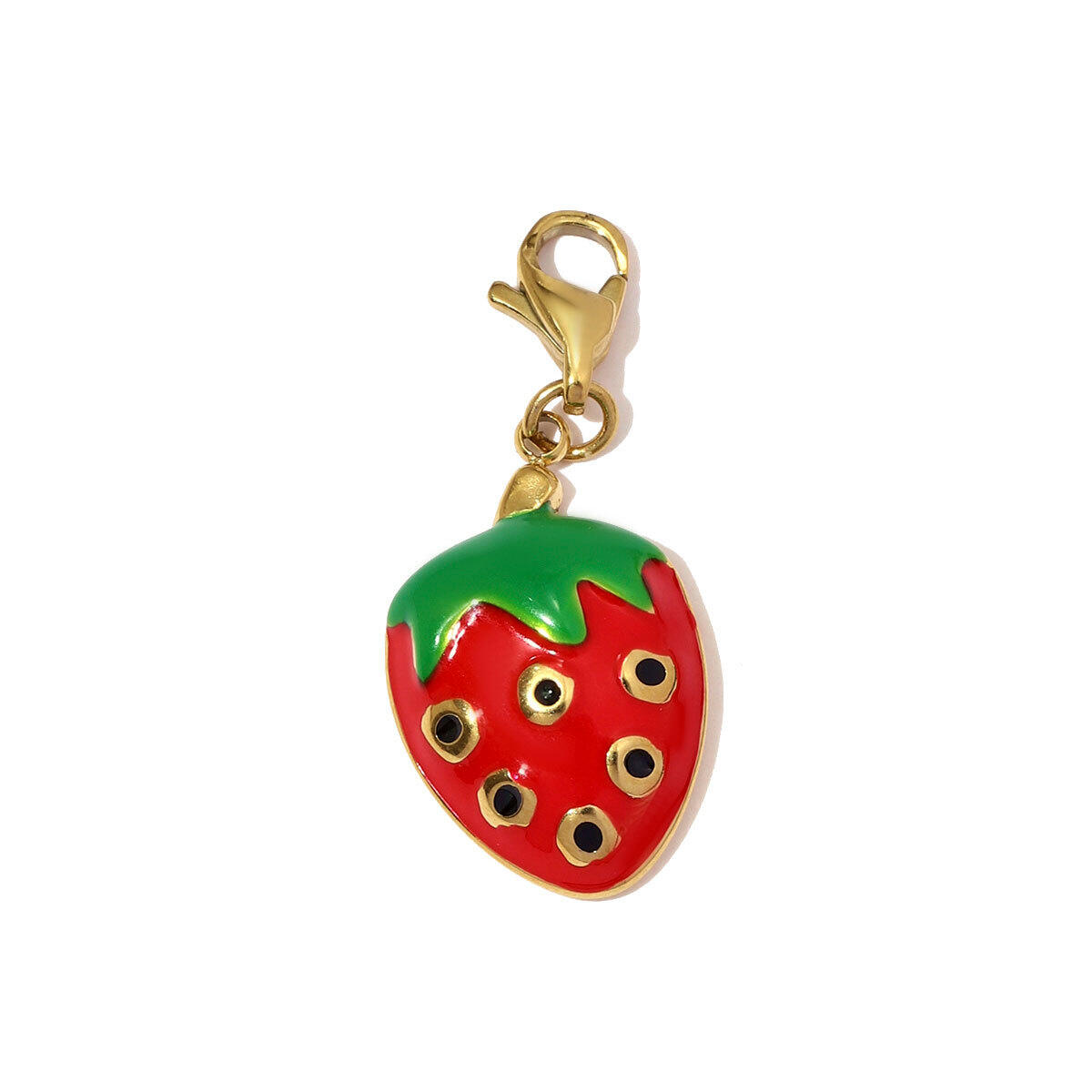 DIY Vivid Fruit Titanium Steel Lobster Clip Gold Color Women's Pendants h5