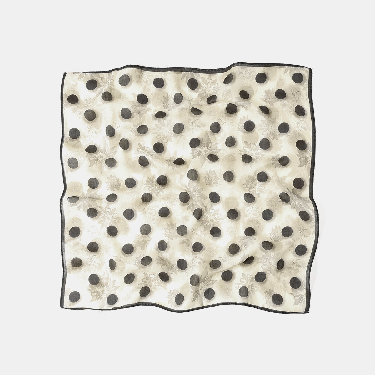 Retro Flower Polka Dots Polyester Bandana