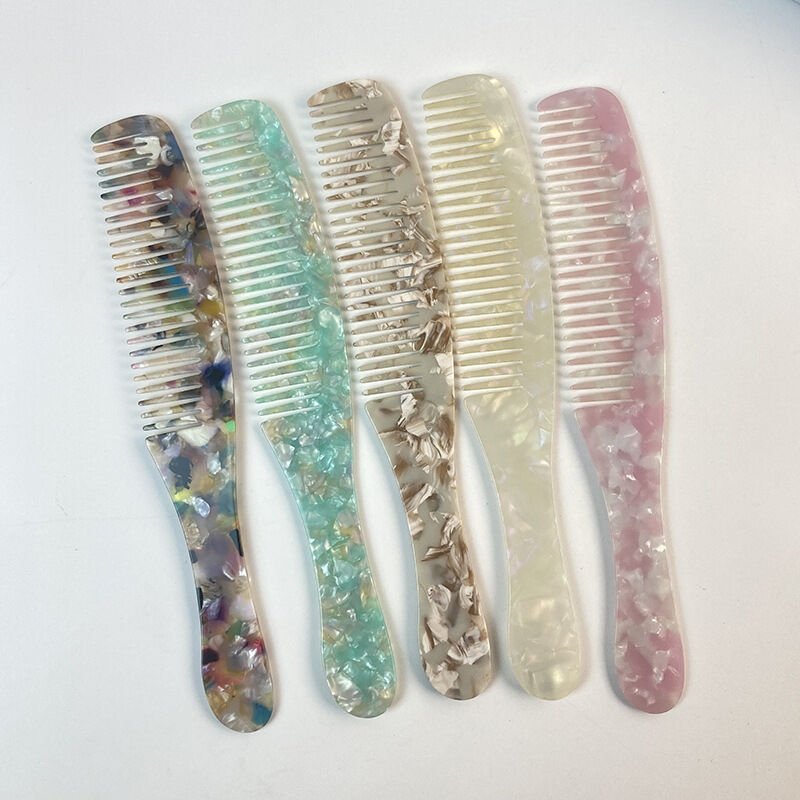Vintage Colorful Acetate Handle Comb h5 Picture3