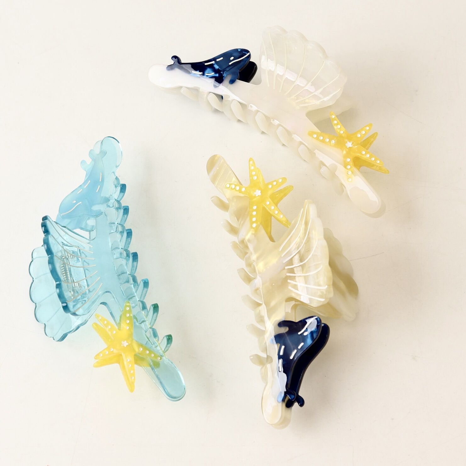 Fermagli per capelli da donna in acetato, modello Simple Series Cute Oceanic Style Fish. 2