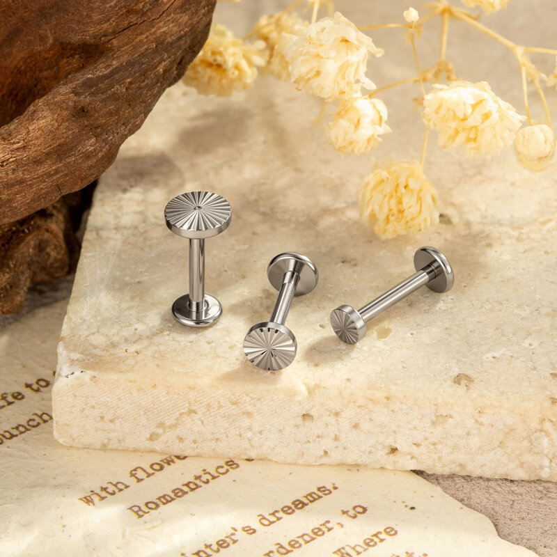 Minimalist Circle ASTM F136 Titanium Alloy Gold Color Women's Piercing Earrings Picture3