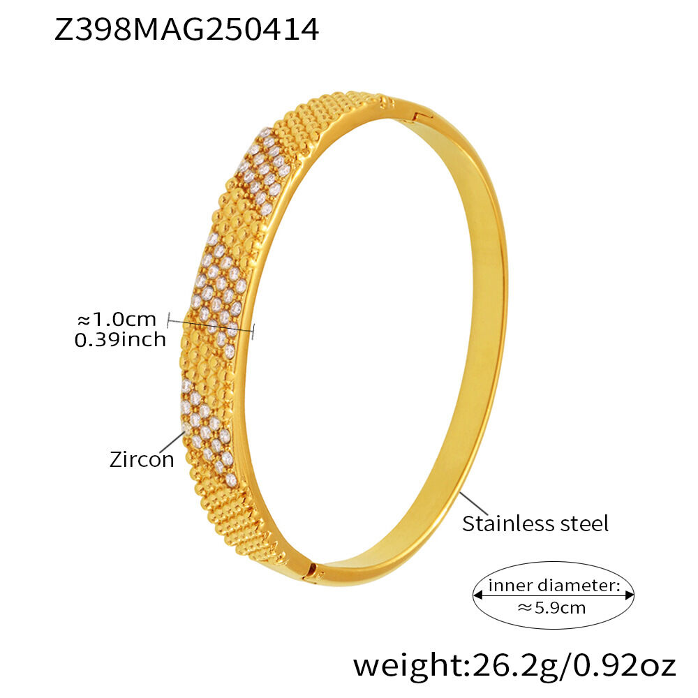 Z398-Golden White Zircon Bracelet Picture4