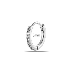 Durable Circle Copper Gold Color Zircon Women's Hoop Earrings h5 Picture2