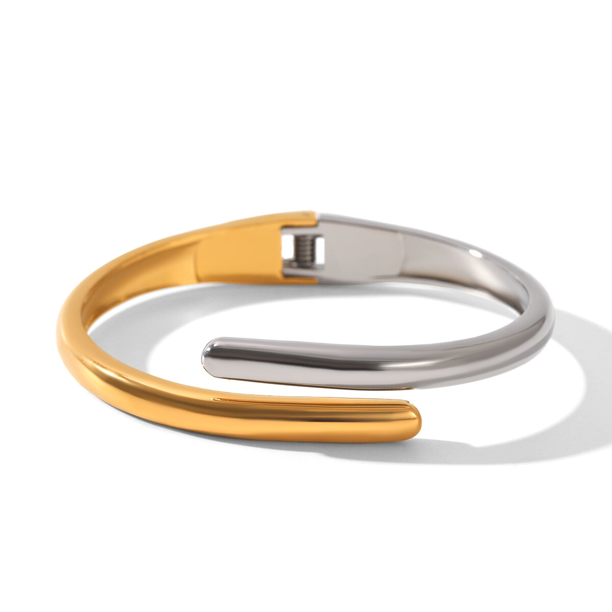 Braccialetti da donna minimalisti in acciaio inossidabile, impermeabili e anti-ossidazione, in colori misti oro e argento 