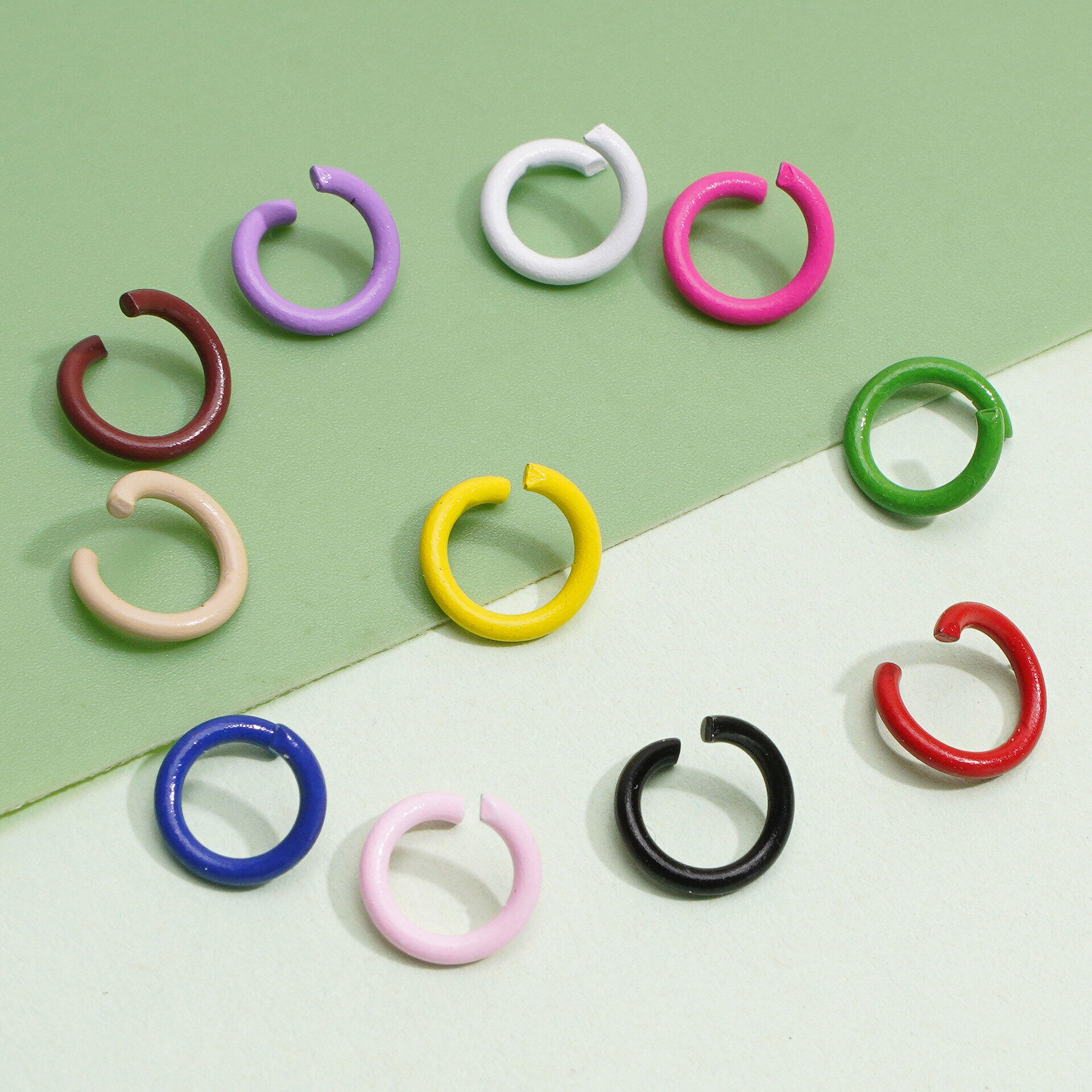 Iron Painted Open Ring, 8Mm Diameter, 1.2Mm Wire Diameter, 100 Pieces/Pack Picture40