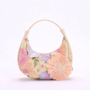 Romantische 3D-bestickte Blumen-Schultertaschen für Damen (Blumenmuster werden zufällig ausgewählt) h5