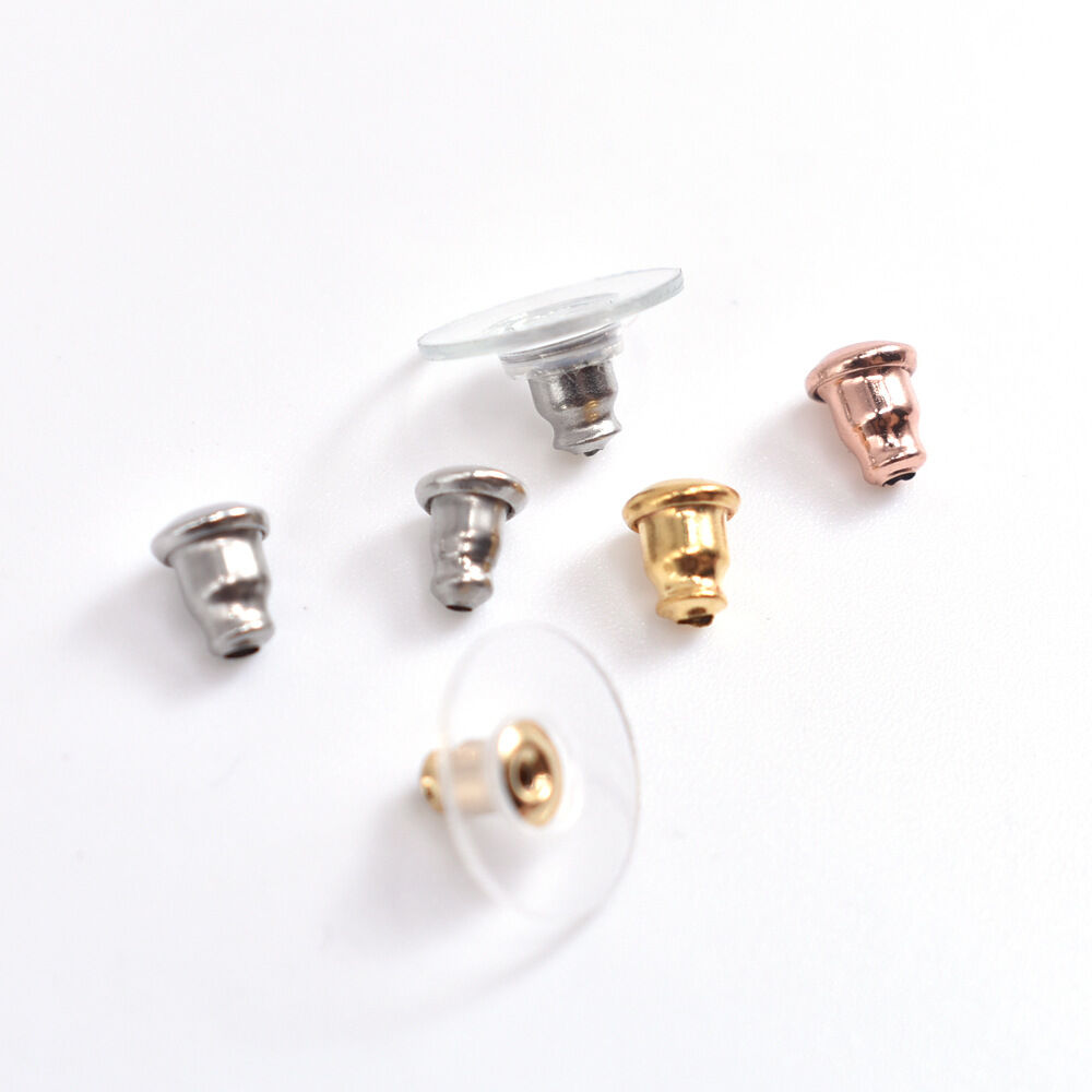 Simple Series Daily Solid Color Stainless Steel Waterproof Jewelry Closures Ear Stopper Picture3
