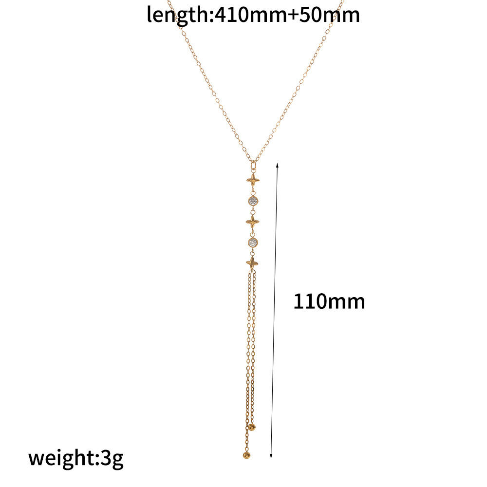 Luxurious Stainless Steel Waterproof Gold Color Women's Pendant Necklaces h5 