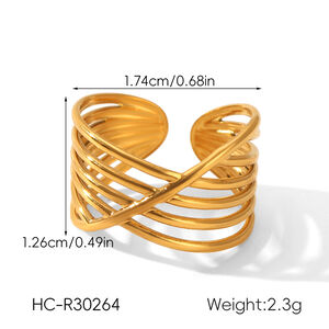 Flower Heart Stainless Steel Waterproof Gold Color Zircon Pearl Gemstone Ring h5 Picture2