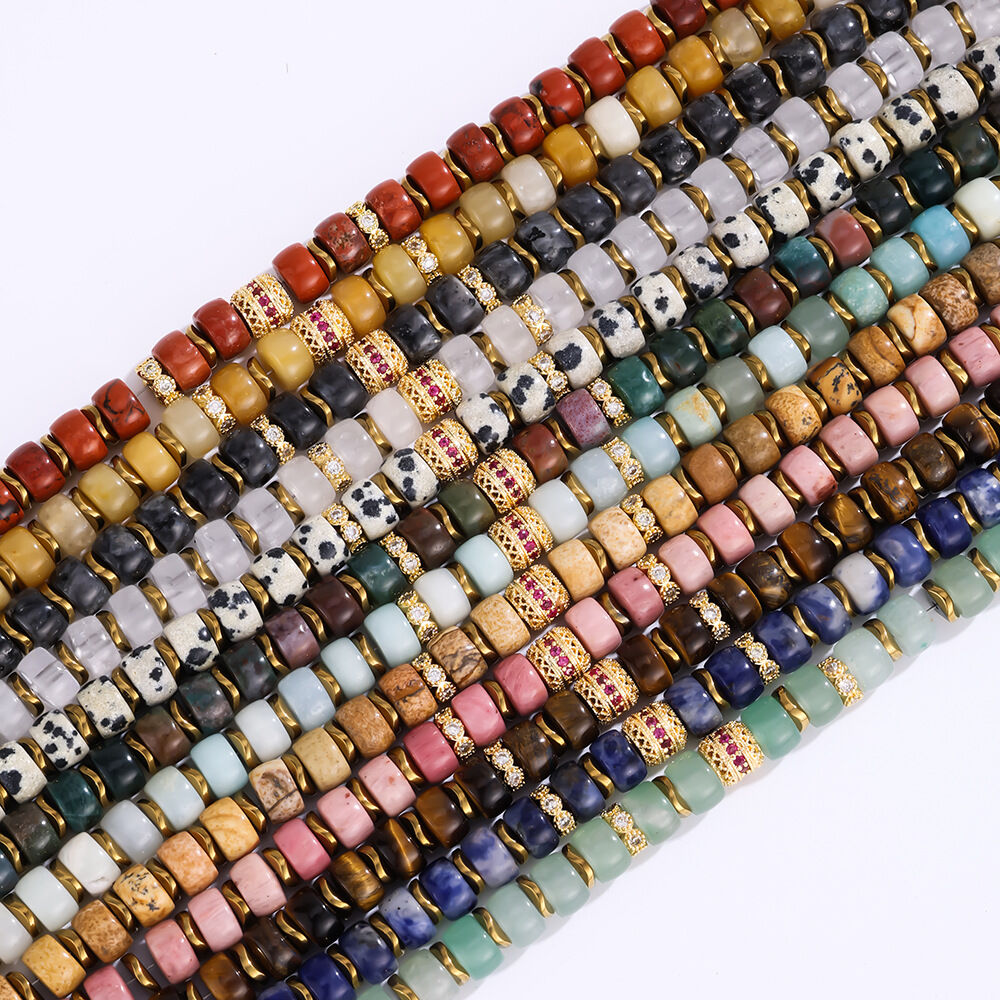 Classic Series Natural Stones Beads Gold Color Women's Beaded Bracelets 2