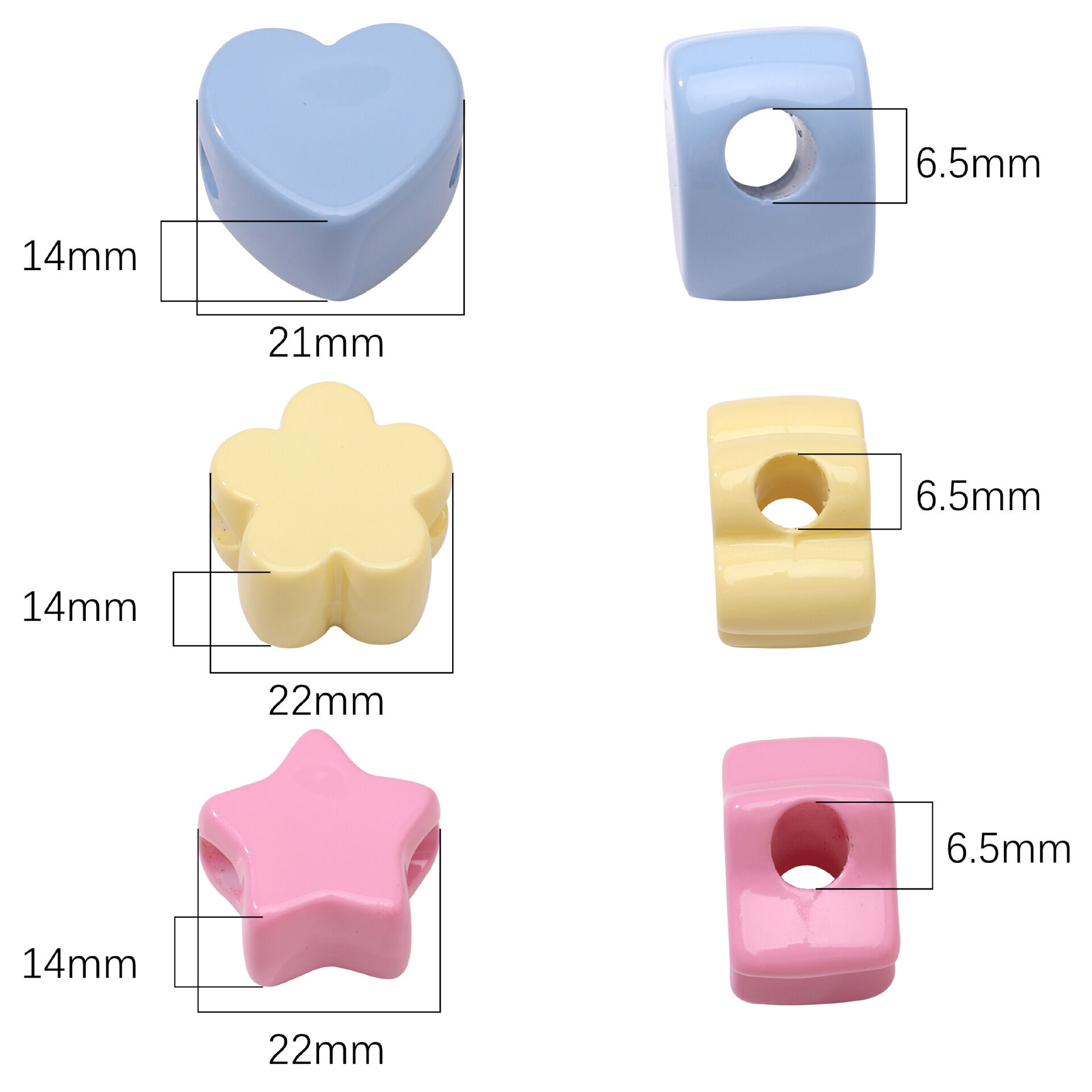 Modern DIY Flower Heart Star Acrylic Jewelry Basic Supplies h5 Picture5