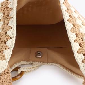 Stylish Mixed Color Woven Cotton Women's Beach Bags h5 Picture3