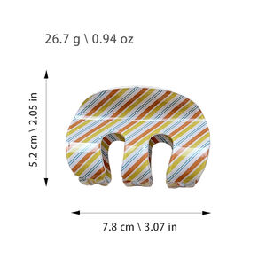 Simple Series Elegant Stripe Pvc Women's Hair Claws h5 Picture5