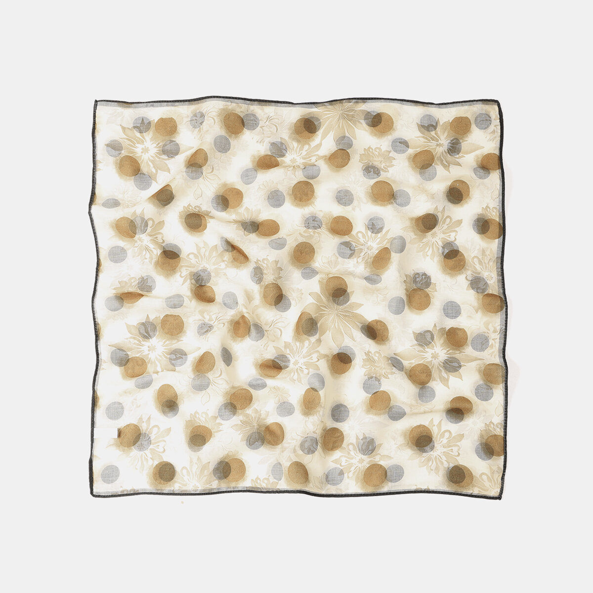 Retro Flower Polka Dots Polyester Bandana h5 Picture2