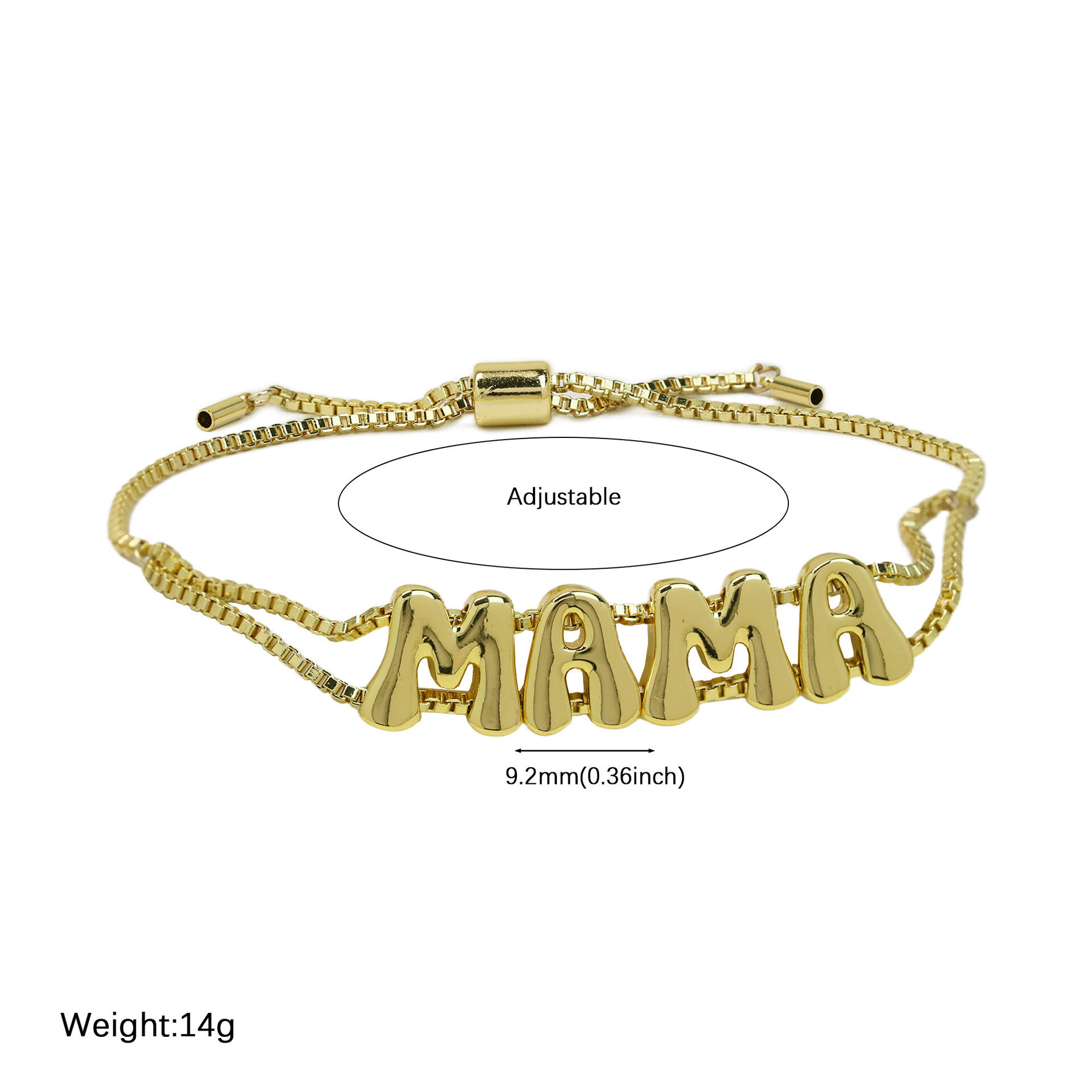 Modische Armbänder mit Buchstabenanhängern aus Kupfer Bild4