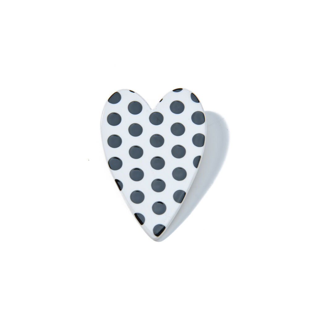 Classic Heart Polka Dots Acetate Women's Hair Clips