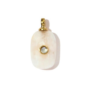 Vintage Circle Natural Stones Gold Color Women's Pendants h5