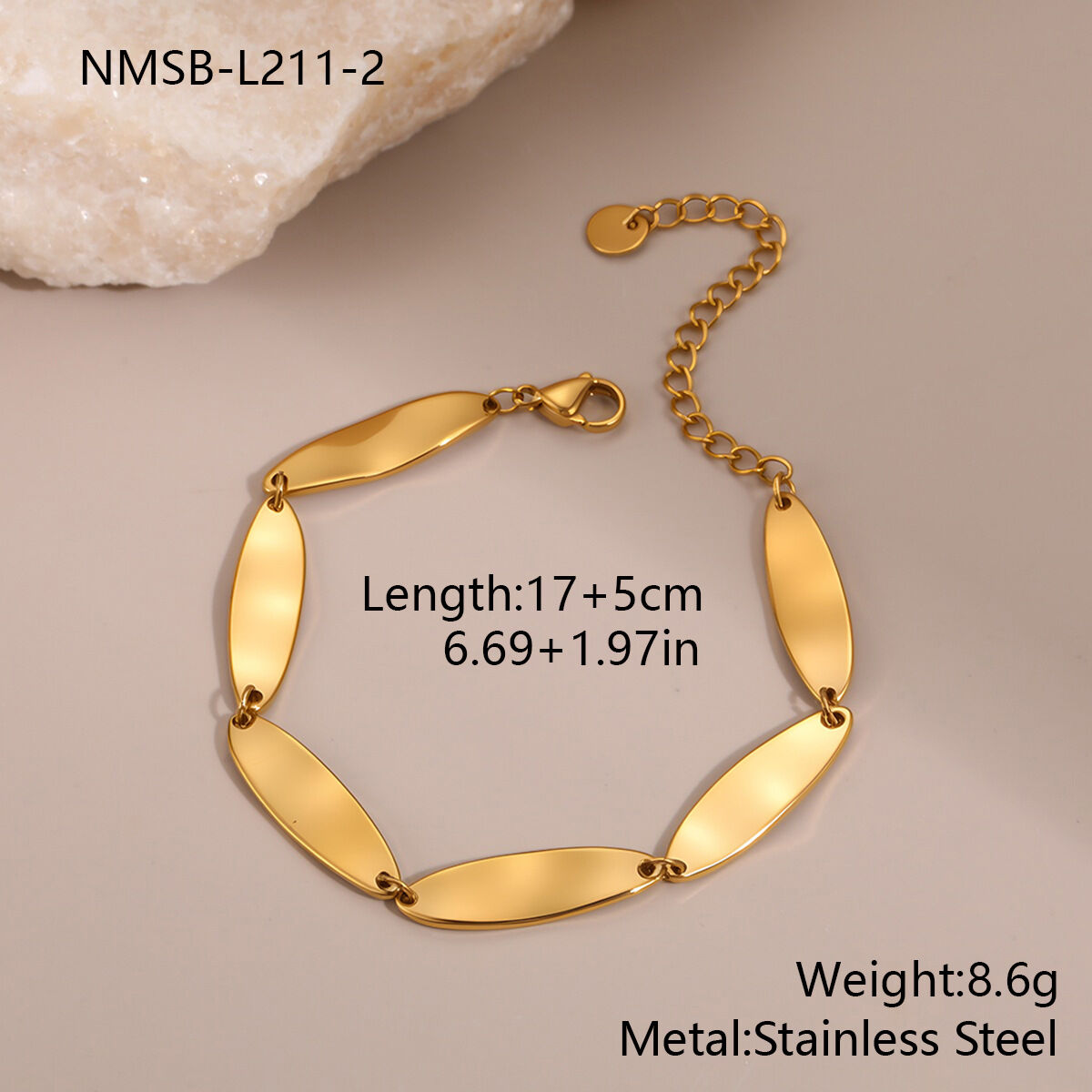 18 Karat Gold, unregelmäßige Schildkrötenform, wasserdichtes Damenarmband aus Edelstahl 