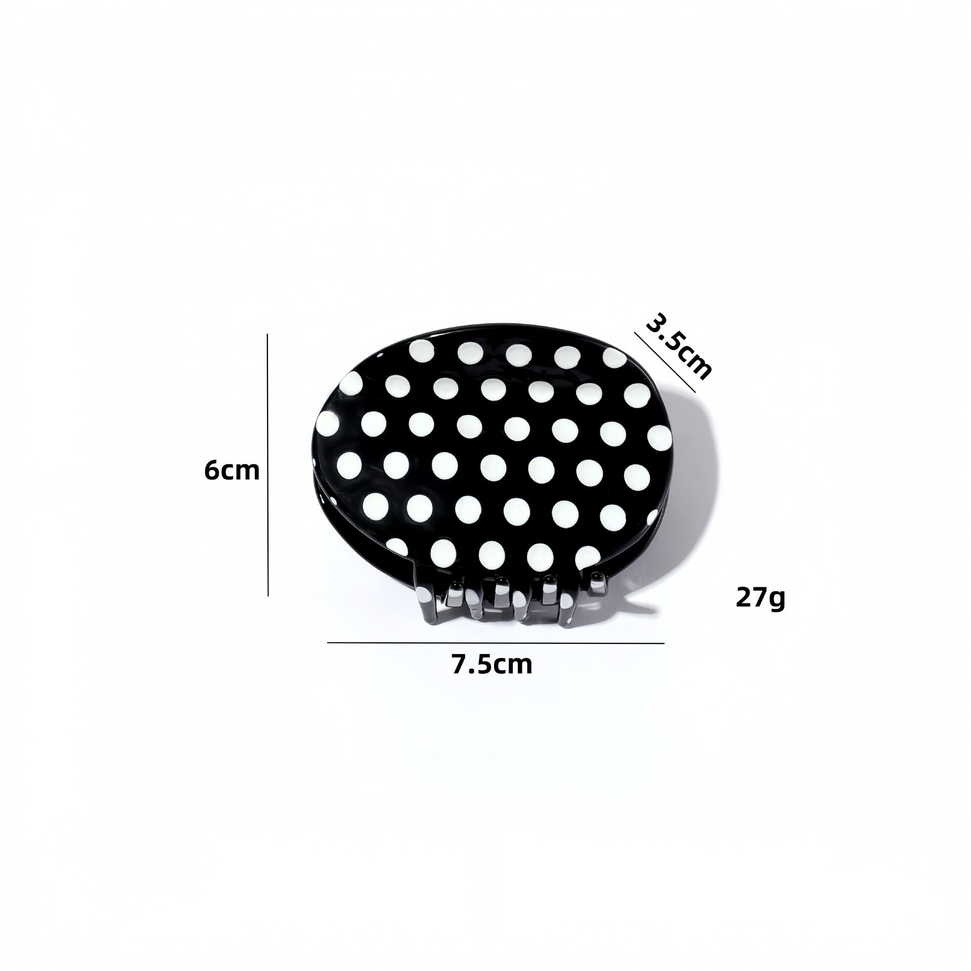 Sleek Stripe Polka Dots Acetate Women's Hair Claws h5 Picture5