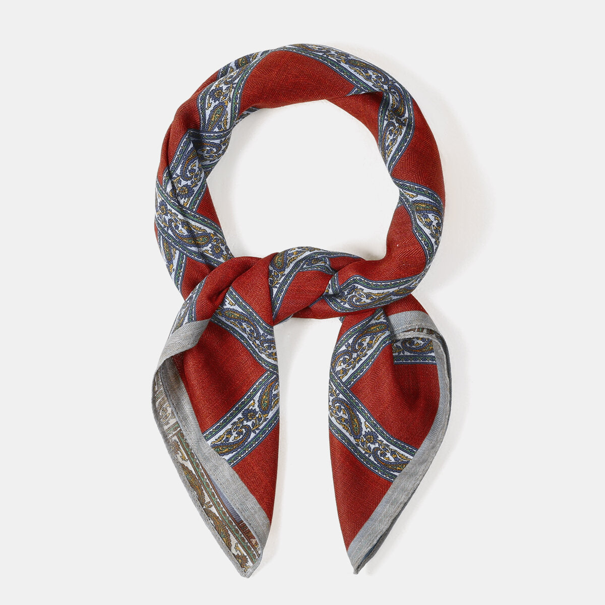 Retro Plaid Paisley Pattern Polyester Bandana Picture2