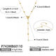 P743 - Gold Y-Shaped Necklace 41.5+5Cm