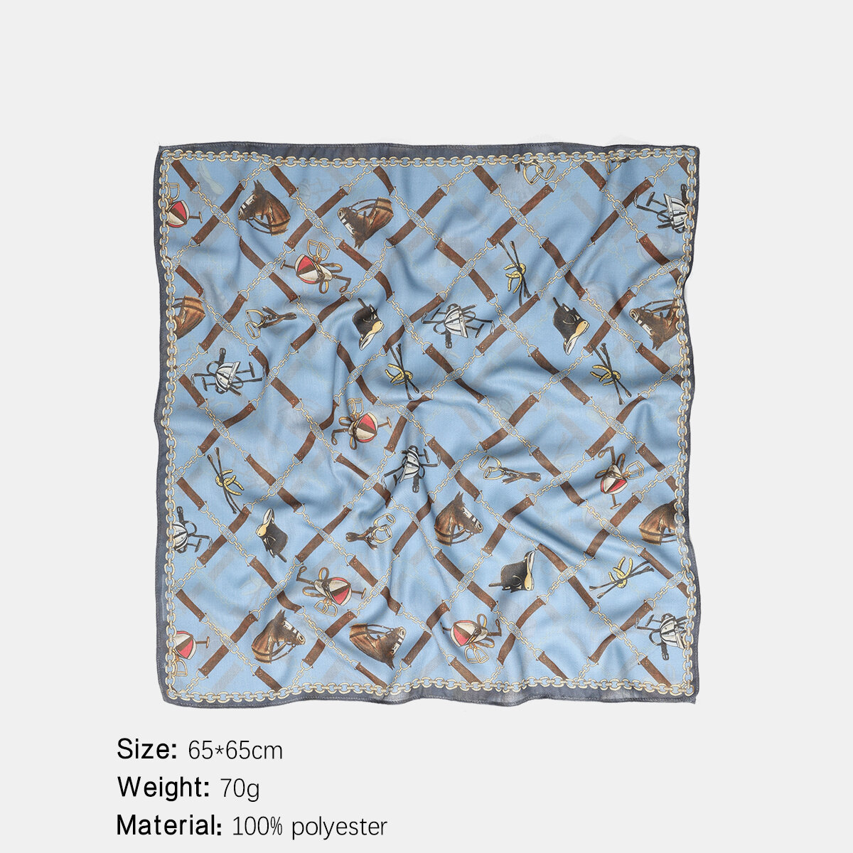 Retro Horse Pattern Polyester Bandana 