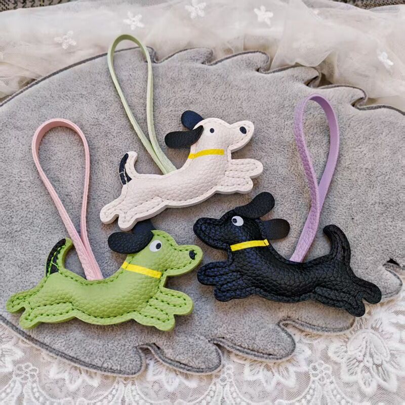 Designable Cute Puppy PU Women's Bag Charms h5 Picture5