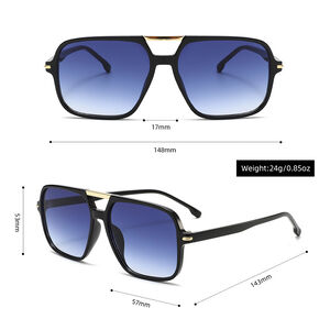 Fashion Large - frame Double Bridge Women's Sunglasses h5 Picture3