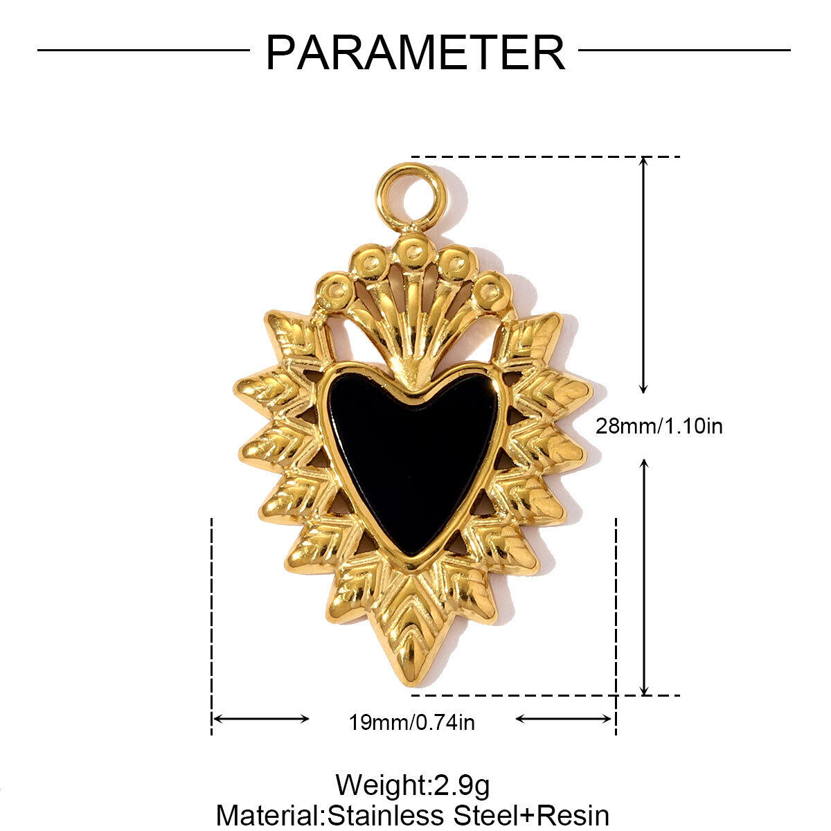 Natural Butterfly Insect Titanium Steel Gold Color Zircon Women's Pendants h5 Picture2