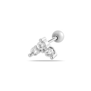 Chic Heart Copper Gold Color Zircon Women's Piercing Earrings h5