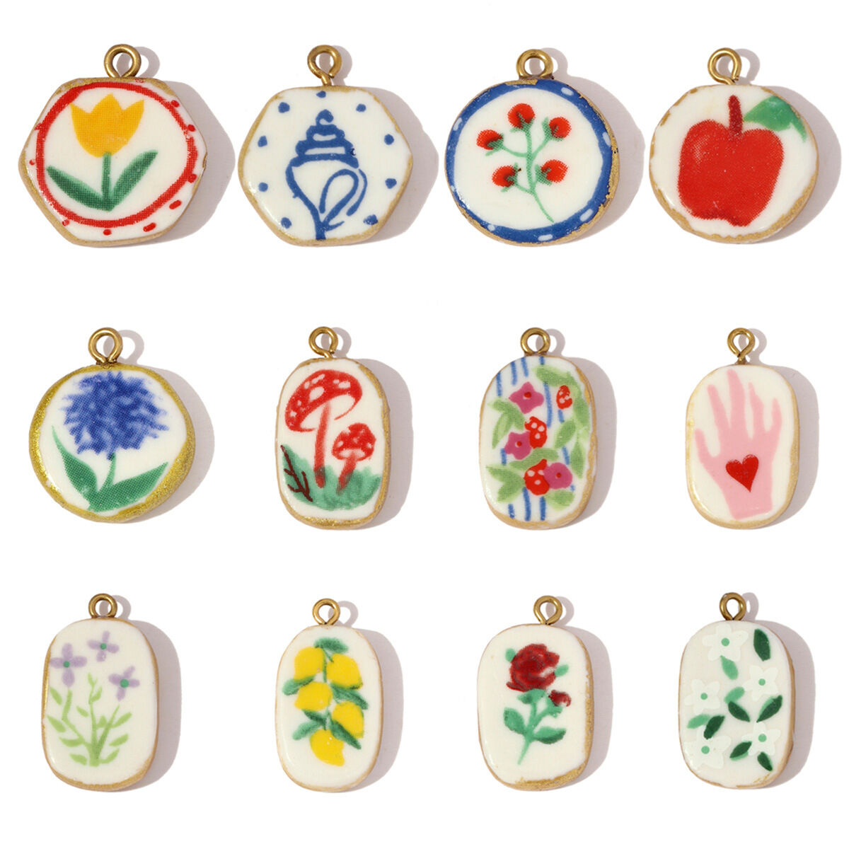 Designable Elegant Flower Ceramics Women's Pendants Picture5