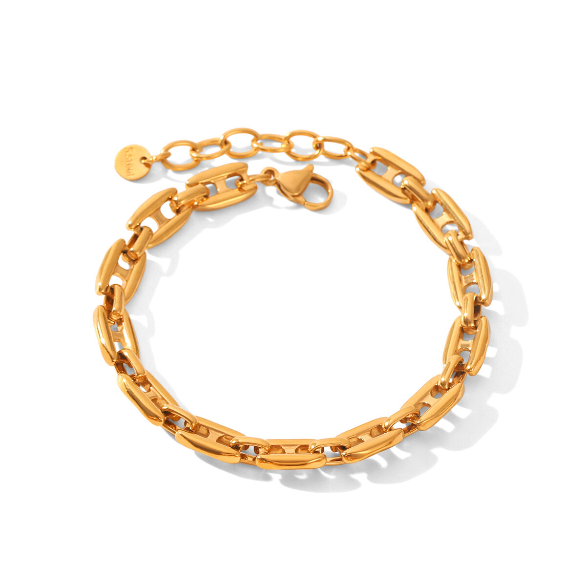 Tägliches Ketten-Set aus Edelstahl, wasserdicht, goldfarben h5 